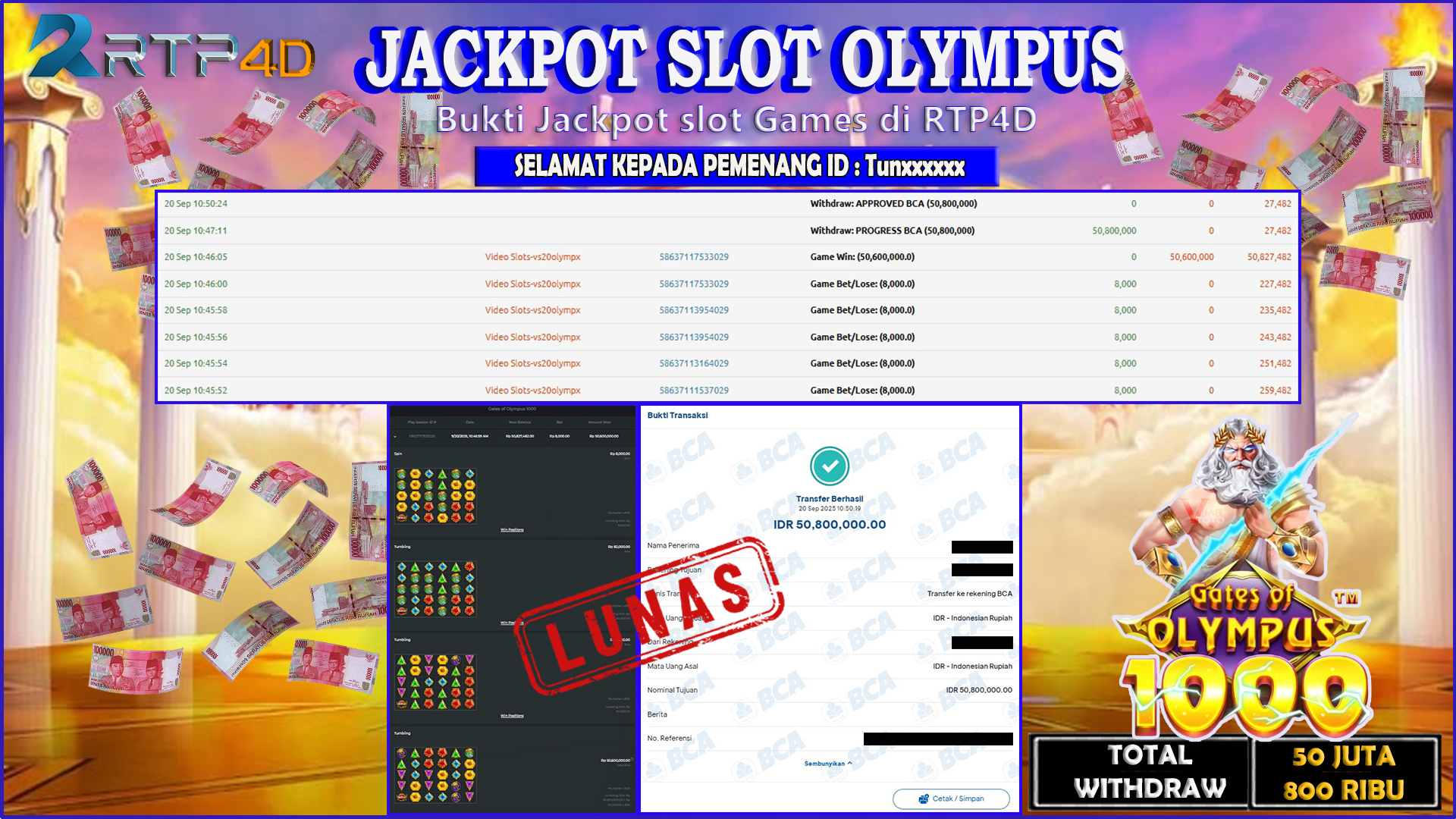 RTP4D Jackpot Slot Rp 50.800.000 ~ LUNAS