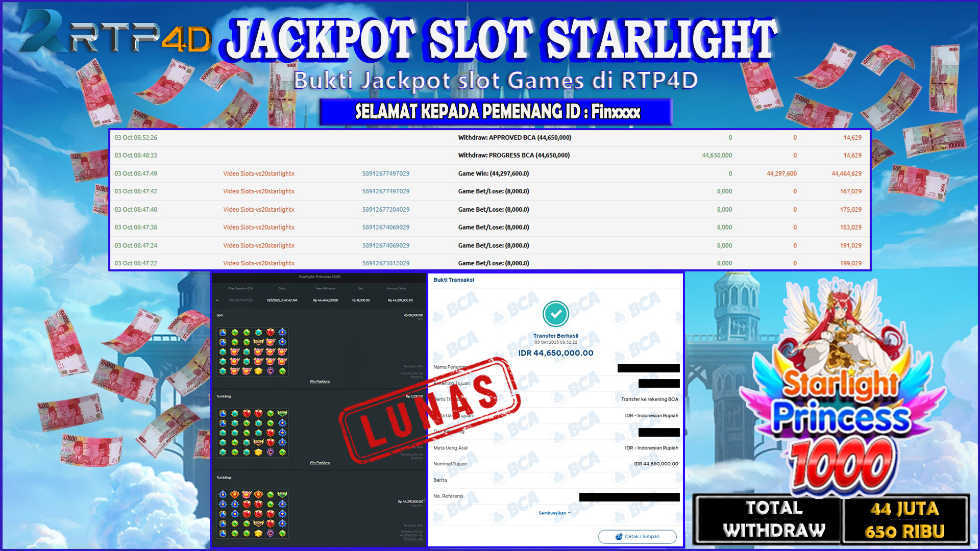 RTP4D Jackpot Slot Rp 44.650.000 ~ LUNAS