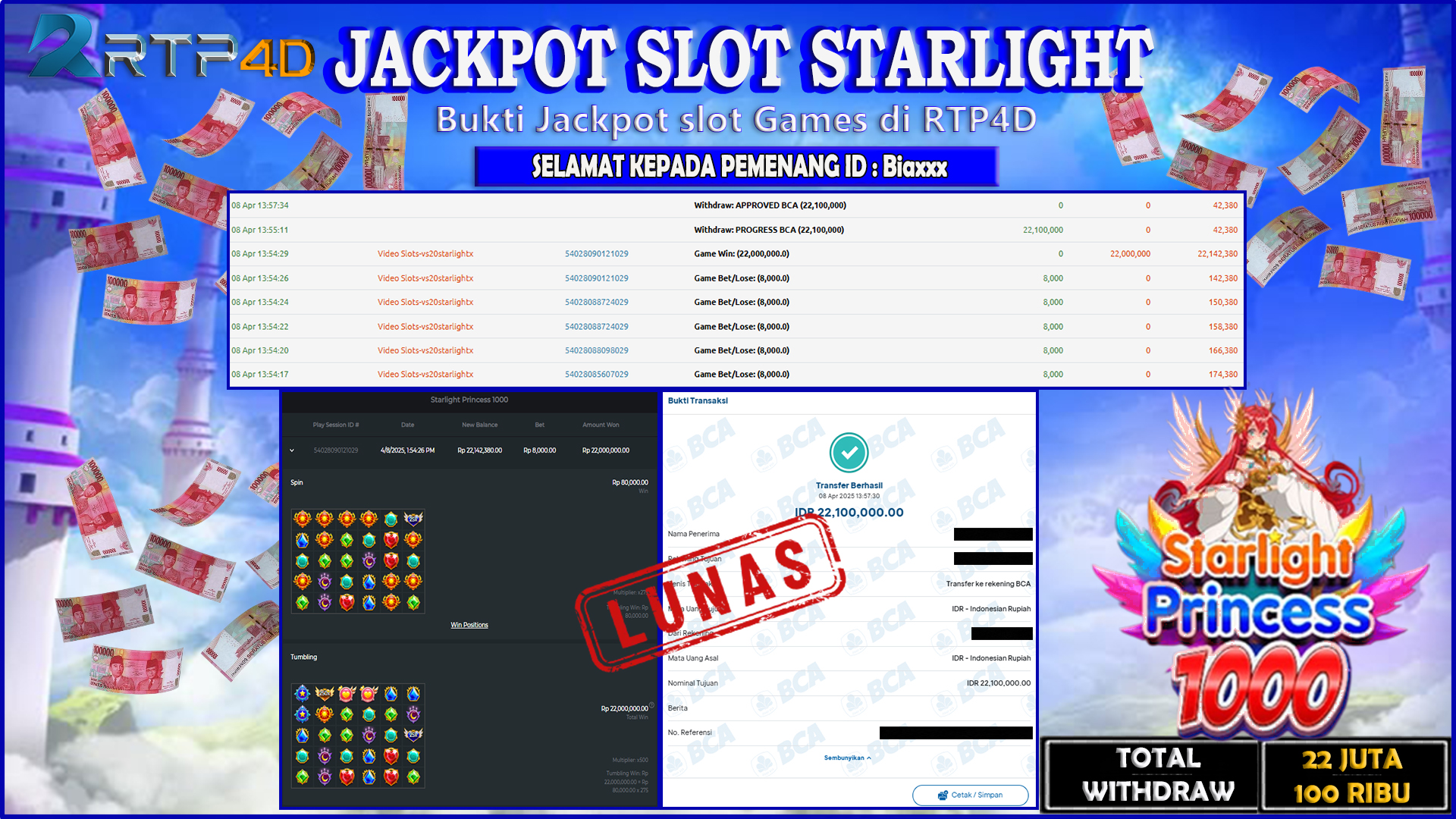 RTP4D Jackpot Slot Rp 22.100.000 ~ LUNAS