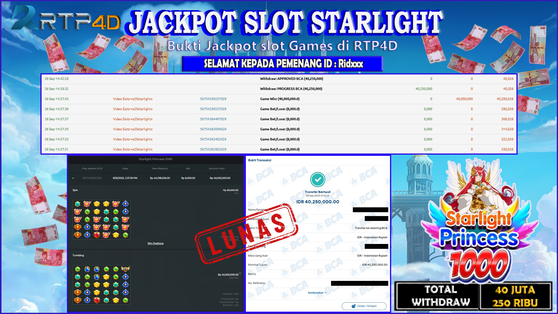 RTP4D Jackpot Slot Rp 40.250.000 ~ LUNAS