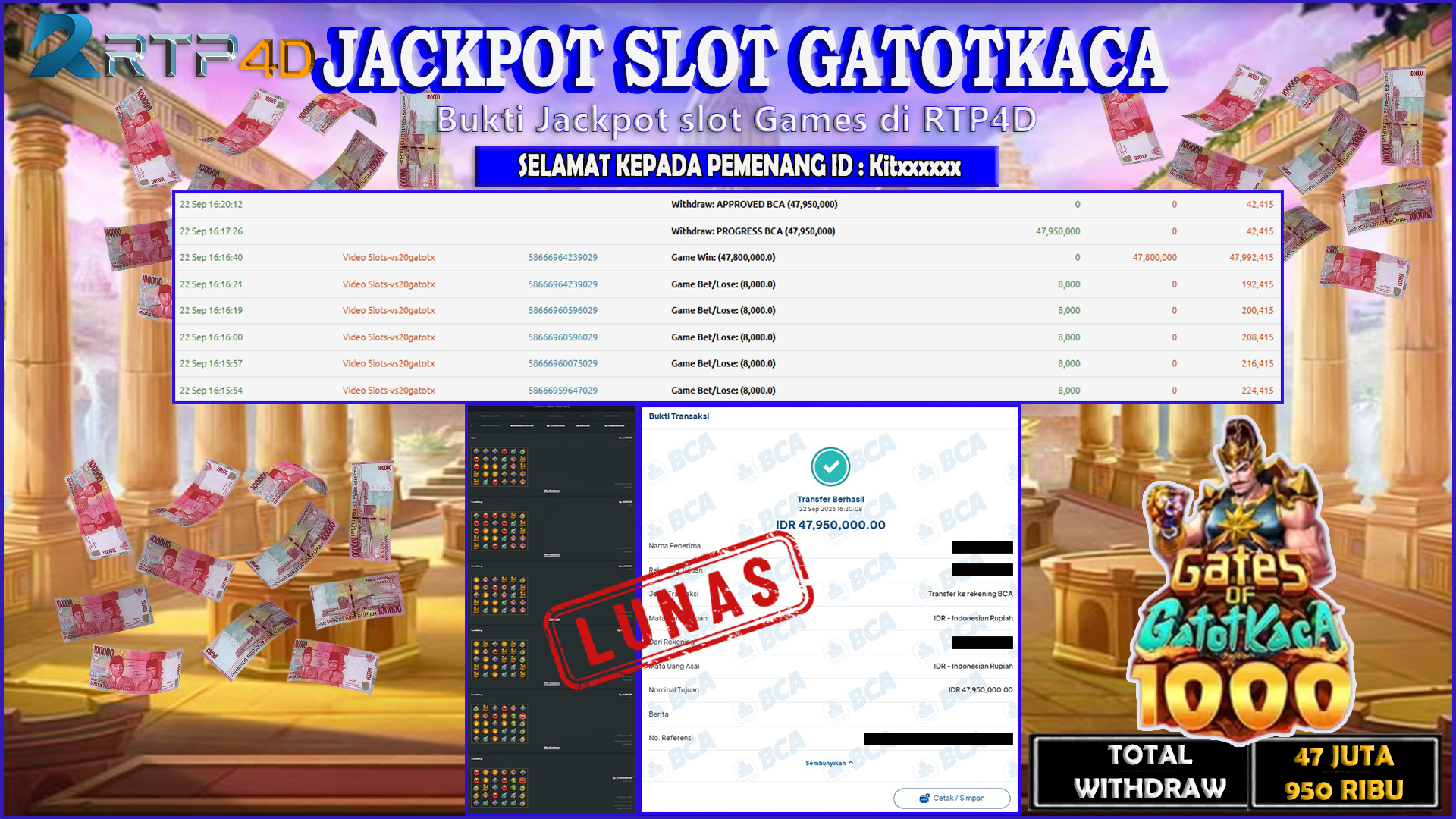RTP4D Jackpot Slot Rp 47.950.000 ~ LUNAS